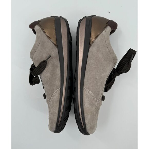 Ara Women's Sneakers in Gray with Brown Accents - Picture 5 of 11
